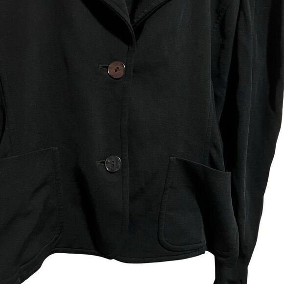 Vintage Gilmar rouched long sleeve Cropped black blazer Lg - Picture 5 of 6